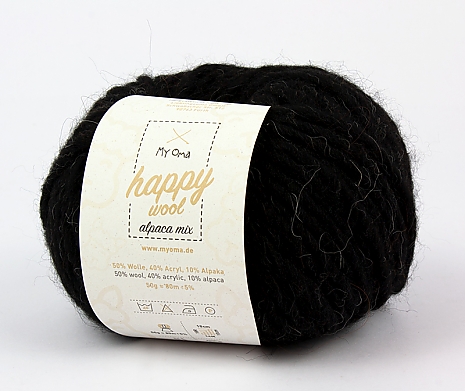 schwarz (Fb 33) Happy Wool alpaca mix 