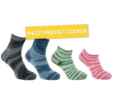 Set 4 Anleitungen "Socken" 