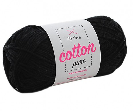 Schwarz (Fb 0103) Cotton pure MyOma 