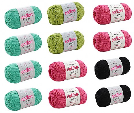 Cotton pure Wollmix Melone gro 