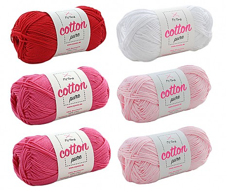 Cotton pure Wollmix Rosenblüte 